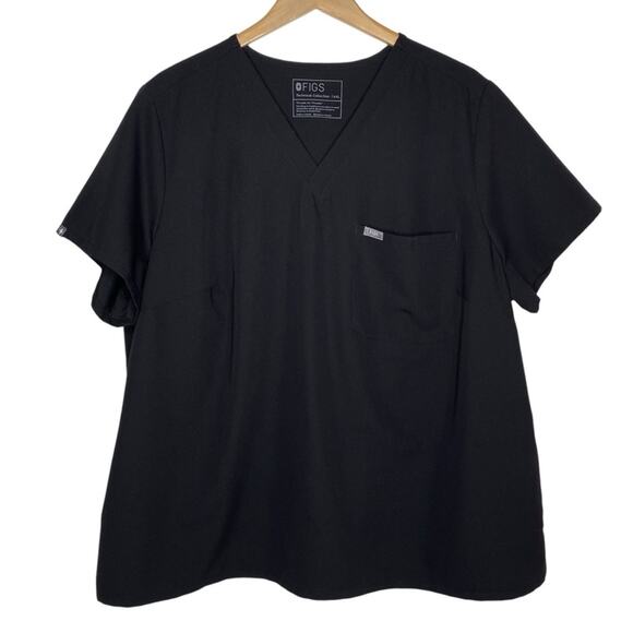 FIGS Black Catarina One-Pocket Scrub Top size 4X - Picture 11 of 11